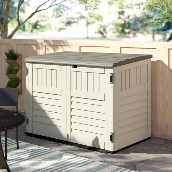 suncast resin outdoor 2-container 6 ft. w x 4 ft. d